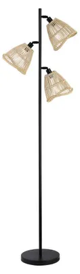 Produktbild von HOME DELUXE Stehleuchte aus Rattan FELIA - Beige | Stehlampe, Rattanlampe, Boho-Lampe