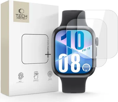 Image de 2x film de protection hydrogel pour Huawei Watch Fit 4 / 3, Tech-Protect Hydroflex Flex Plus, Transparent