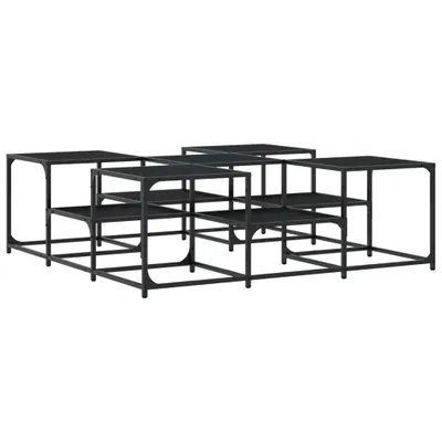 Obrázek produktu pro vidaXL Konferenční stolek černý 121x121x40 cm Materiál na bázi dřeva