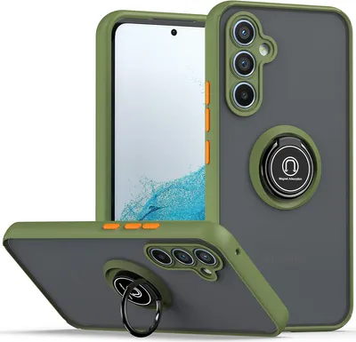 Produktbild von Galaxy A54 5G Hülle, Ring Halter Ständer Matte Transluzent TPU Rahmen Stoßfest Schutzhülle für Samsung Galaxy A54 5G Grün