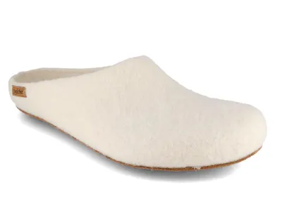 Zdjęcie produktu dla Magicfelt kapcie filcowe 713 - Damskie i męskie kapcie wykonane w 100% z wełny dziewiczej Moorschnucke White ,42