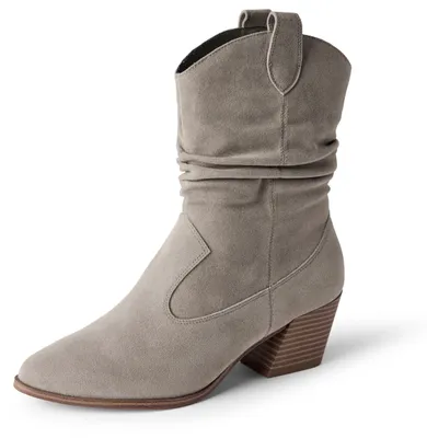 Productafbeelding van A. Essentials: Damesmodieuze, halflange westernlaarzen, grijs, maat 39 EU