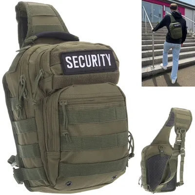Produktbild von Rucksack Eingurt Tactical Backpack Daypack Schulterrucksack Eingurt Sling Body Bag KEANU US BW Army Angeln Paintball Softair Security Klett Patch Oliv