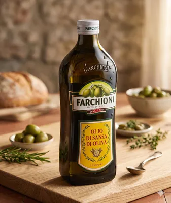 Obrázok produktu pre Farchioni Olio di Sansa 1 l rafinovaný olivový olej na vyprážanie, PET fľaša