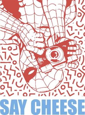 Produktbild von Komar Wandbild- Marvel Spider-Man Say Cheese Red - Größe 50 x 70 cm