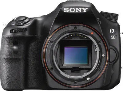 Produktbild von Sony α SLT-A58K, 20,1 MP, 5456 x 3632 Pixel, CMOS, Full HD, 492 g, Schwarz