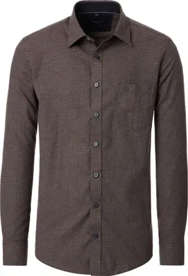 Produktbild von CASAMODA Herren Freizeithemd Langarm Kent Casual Braun M