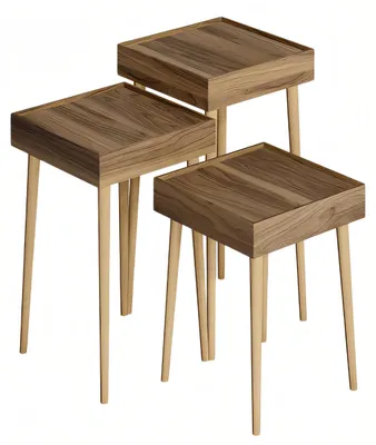 Image de Table d'appoint en bois marron Élégant moderne