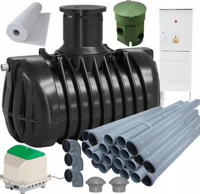 Produktbild von JFC AquaClean Plus 3000L - Hybrid-SBR Kleinkläranlage AC6 mit Drainage 36m