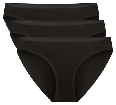 Produktbild von Bamboo Basics Taillenslip Julia - Black - 3-Pack, Farbe:Black, Größe:S