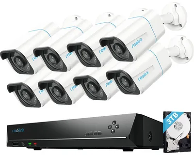 Zdjęcie produktu dla Zestaw kamer bezpieczeństwa Reolink RLK16-810B8-A4K 8x RLC-810A + 1x rejestrator wideo NVR 4TB HDD