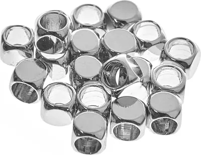 Image de itoshii « perles cubiques », 20 pièces argentées