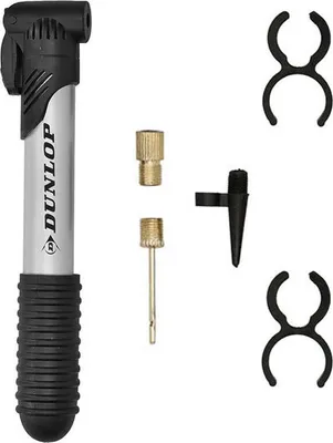 Zdjęcie produktu dla Mini pompka rowerowa aluminiowa Dunlop 8bar do roweru dmuchańców piłki