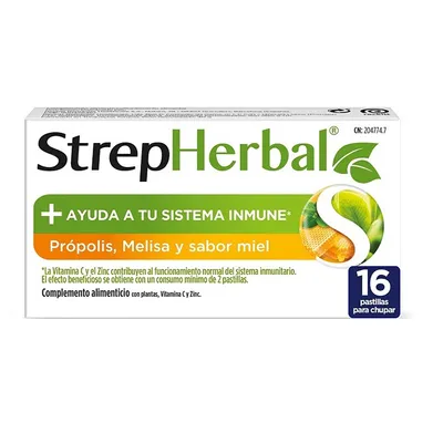 Obrázek produktu pro Strepsils Strepherbal Propolis a med