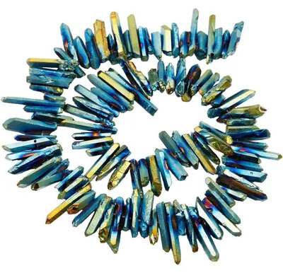 Productafbeelding van Kristalparels, regenbooggroen, 12-35mm, 15 inch, losse kralen voor sieraden maken