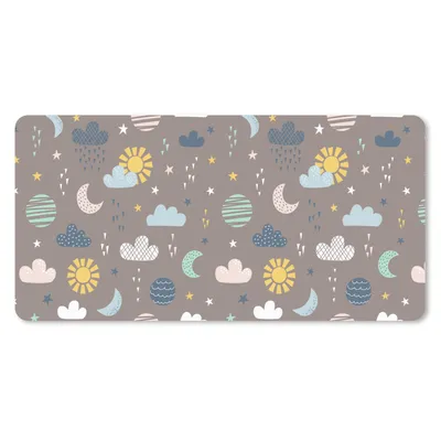 Produktbild von MuchoWow® Mauspad Mousepad Wolken - Sonne - Design 60x30 cm - Mousepads - Maus Mat - Pad - Mausunterlage - Nachhaltig