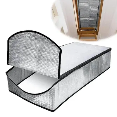 Produktbild von Dachbodentreppenabdeckung - Isolierende Schutzhaube - Feuerhemmend - Dicke Dämmung - Reißverschluss - 138 × 63,5 × 28 cm