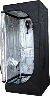 Produktbild von GROWTECH Growzelt Growbox 60x60x140 cm für Pflanzen Zuchtzelt Indoor-Gewächshaus  Anzucht Gemüse Kräuter Tomaten Cannabis Hydrokultur