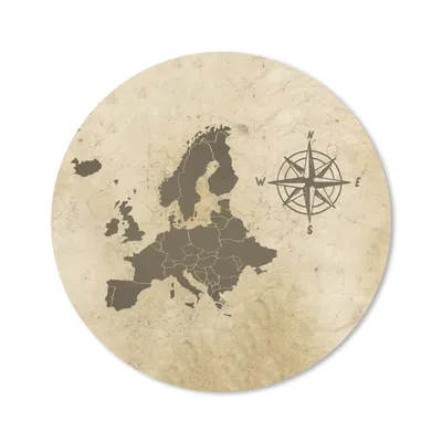 Produktbild von MuchoWow® Mauspad Mousepad Karten - Europa - Windrose - Vintage 40x40 cm - Mousepads - Maus Mat - Pad - Mausunterlage - Schreibtisch Accessoires