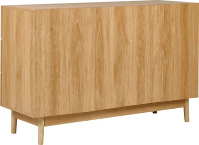 A wooden sideboard with six drawers.