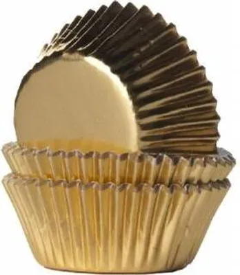 Produktbild von Mini Muffinförmchen SHINY gold 36St