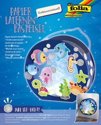 Image de folia Lanterne d'artisanat "UNDERWATER WORLD" bleu