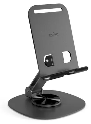 Image de PURO Support de table en aluminium pour iPad, smartphones et tablettes Tilt Pro