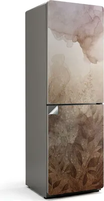 Produktbild von Aquarell-Pflanzenmuster – Kühlschrank Aufkleber – Klebefolie Kühlschrank – Kühlschrank Dekor – Kühlschrankfolie selbstklebend – Küchen Dekoration – 60x180 cm