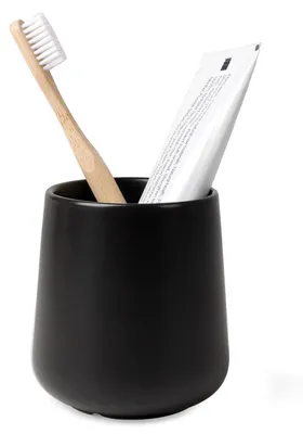 Zdjęcie produktu dla Kubek do płukania ust, ceramiczny, 400 ml, matowy, czarny, okrągły