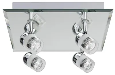 Produktbild von Paulmann WallCeiling Palinero IP23 max.4x20W GU4 Chrom 230V/12V Metall/Glas