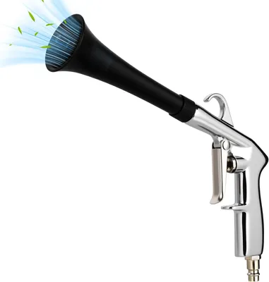 Image de Pistolet de soufflage, pistolet de nettoyage à air comprimé, haute pression, en alliage d'aluminium, pour automobile