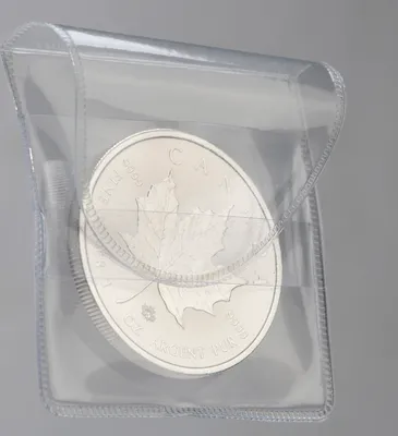 Produktbild von MC.Sammler 100 STK Münzenhüllen Münzhüllen Münztaschen 50 x 50 mm für Münzen bis 46mm Durchmesser