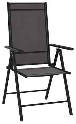 Produktbild von vidaXL Klappstühle, 6 Stück, Textilene, Schwarz