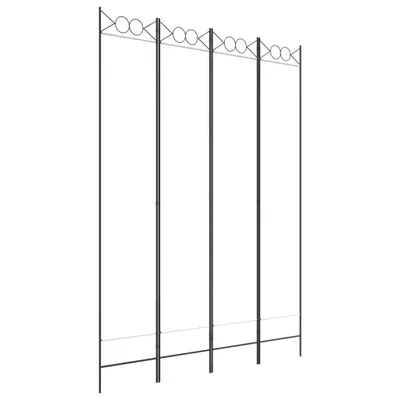Zdjęcie produktu dla vidaXL 4-częściowy parawan biały 160x220 cm tkanina