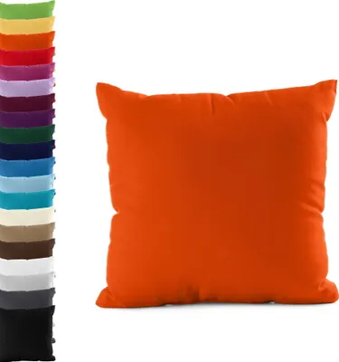 Produktbild von DOPPELPACK Kissenbezüge 40x80cm JERSEY Kissenbezug 100% Baumwolle 160gr/m² Kissenhülle Kissen, Farbe: Orange