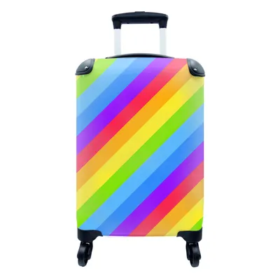 Obrázek produktu pro Kufr Příruční zavazadlo na kolečkách Malý cestovní kufr na 4 kolečkách Duha - Vzory - Pride - Velikost kabiny < 55x40x23 cm a 55x40x20 cm - Fotobrašna