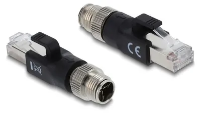 Image de DELOCK M12 Adapter X-kodiert 8 Pin Stecker zu RJ45