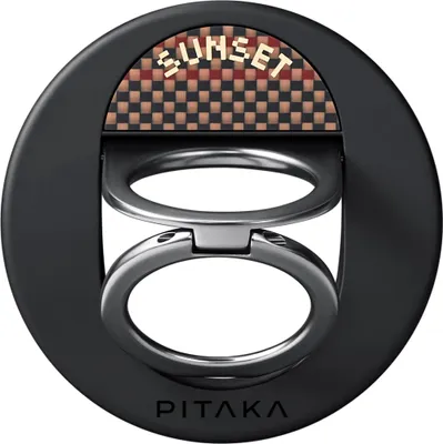 Produktbild von Pitaka MagEZ Grip 3 – Kompatibel mit MagSafe und MagEZ 2.0 – Doppelring-Design für stabile Unterstützung – Aus strapazierfähiger Aramidfaser und Zinklegierung gefertigt