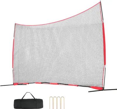 Zdjęcie produktu dla SucceBuy 20x10 ft backstop net, siatka sportowa, przenośny sprzęt do ćwiczeń z torbą do przenoszenia, ekran ochronny do baseballu, softballu, piłki nożnej, hokeja, lacrosse, odpowiedni do ogrodu