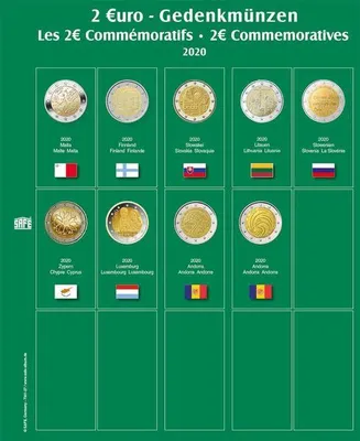 Produktbild von SAFE 7341-27 Münzblatt mit Vordruck für 2 EURO 2020
