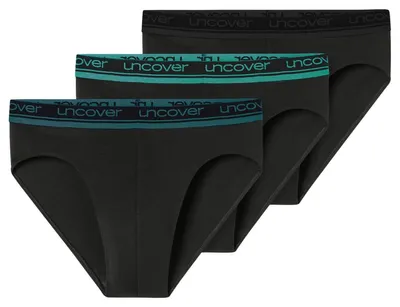 Produktbild von Uncover by Schiesser - Baumwolle - Rio Slip/Unterhose - 3er Pack (M Schwarz)