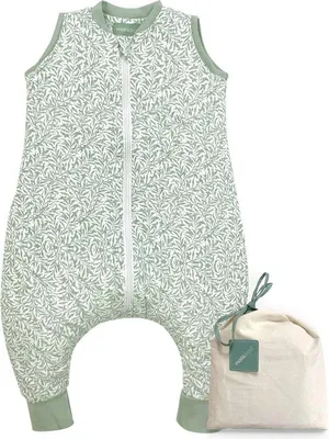 Produktbild von Famanu Babyschlafsack mit Füßen für Frühling und Herbst - 1 TOG, leicht gefüttert, 100% Baumwolle, geeignet für Babys von 80 cm