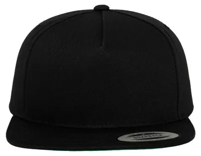 Image de Casquette classique à 5 panneaux FK1882 (taille unique) (noir)