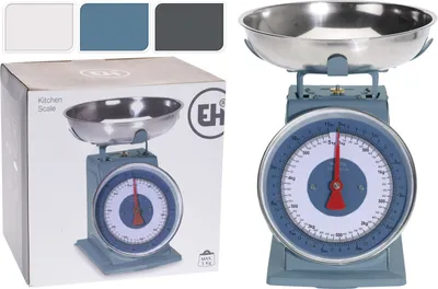Zdjęcie produktu dla Waga kuchenna Retro, 5 kg, niebieska