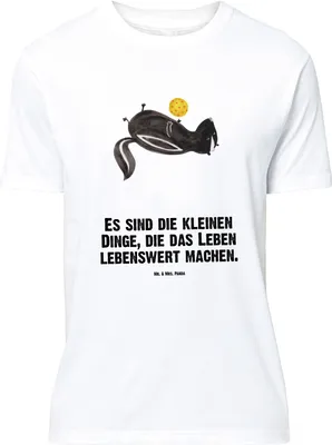 Produktbild von Mr. & Mrs. Panda Größe M T-Shirt Stinktier Ball - Weiß - Geschenk, Skunk, Raubtier, Stinker, Wildtier, Herren, Tshirt, mit Spruch, Shirt, Weisheit
