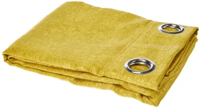 Verdunkelungsvorhang mit Ösen, Gelb, 240x140 cm, Polyester