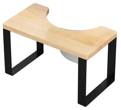 Zdjęcie produktu dla Podnóżek do toalety, ergonomiczny design, antypoślizgowa stabilność, naturalny