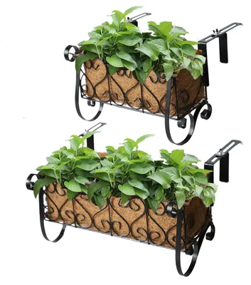 Produktbild von Set aus 2 Hängenden Blumenregalen aus Metall
