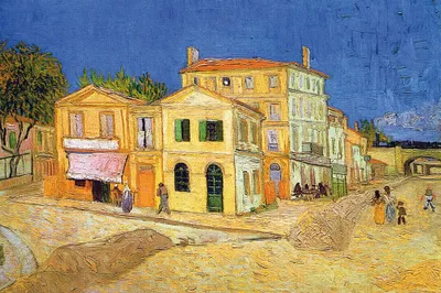 Produktbild von Vincent Van Gogh Kunstdruck Bild - Das Gelbe Haus, Vincents Haus In Arles, 1888 (80 x 120 cm)