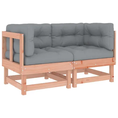 Image de vidaXL Canapé d'angle avec coussins 2 pcs. Bois massif Douglas